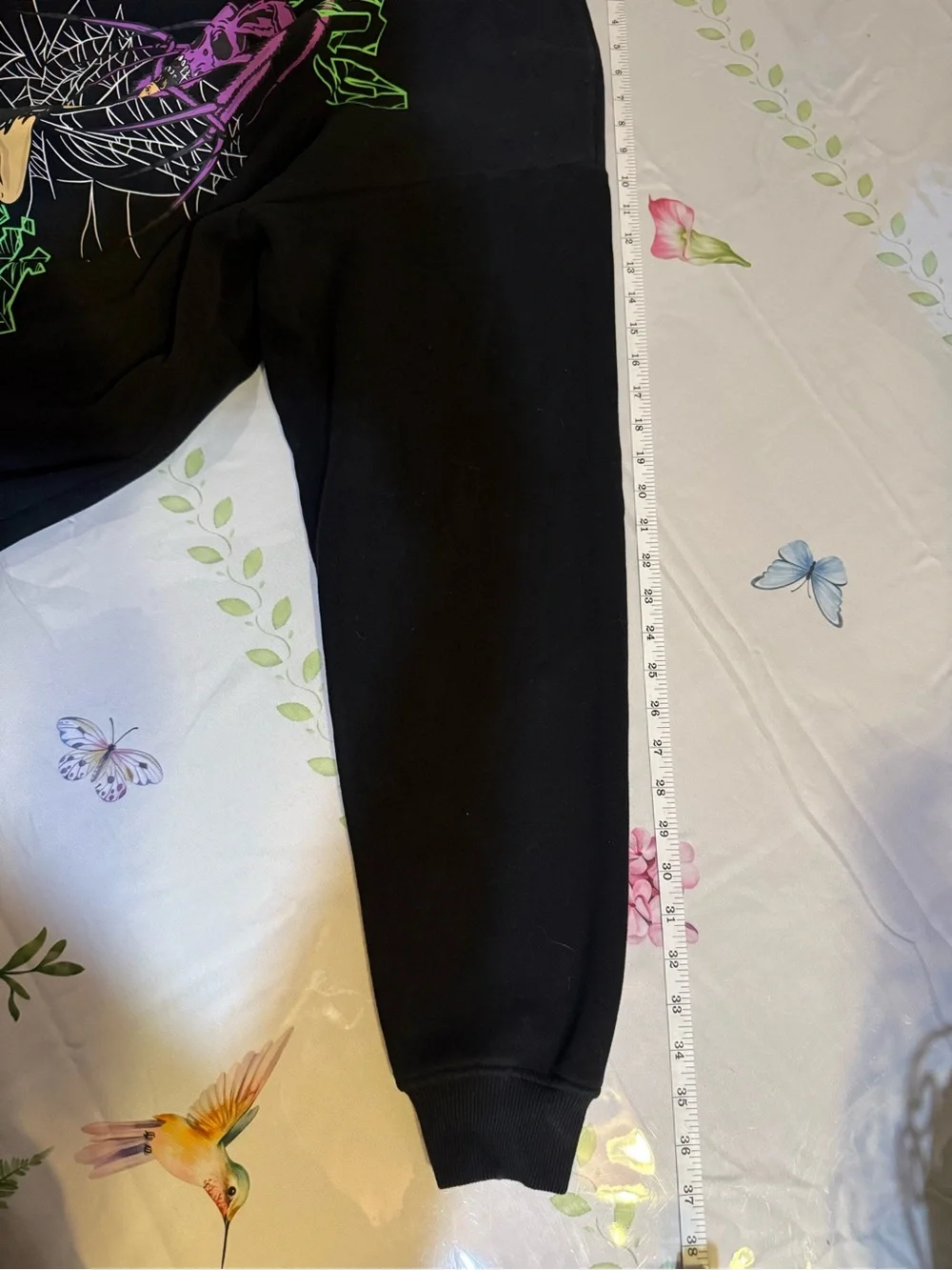 Black Graphic Crewneck Sweatshirt
